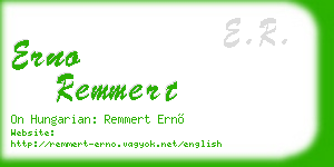 erno remmert business card